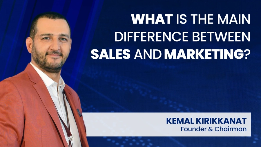 What is the main difference between sales and marketing?