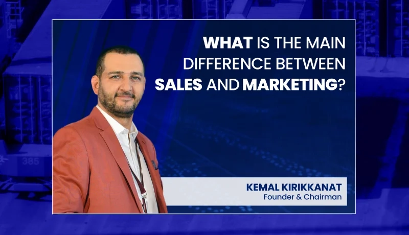 What is the main difference between sales and marketing?