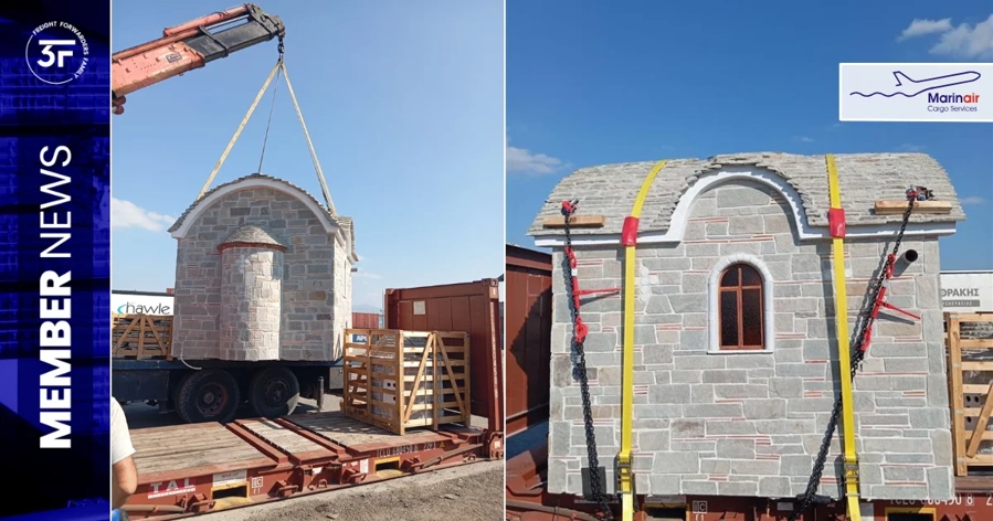 Marinair Ships Stone Church from Greece to Australia